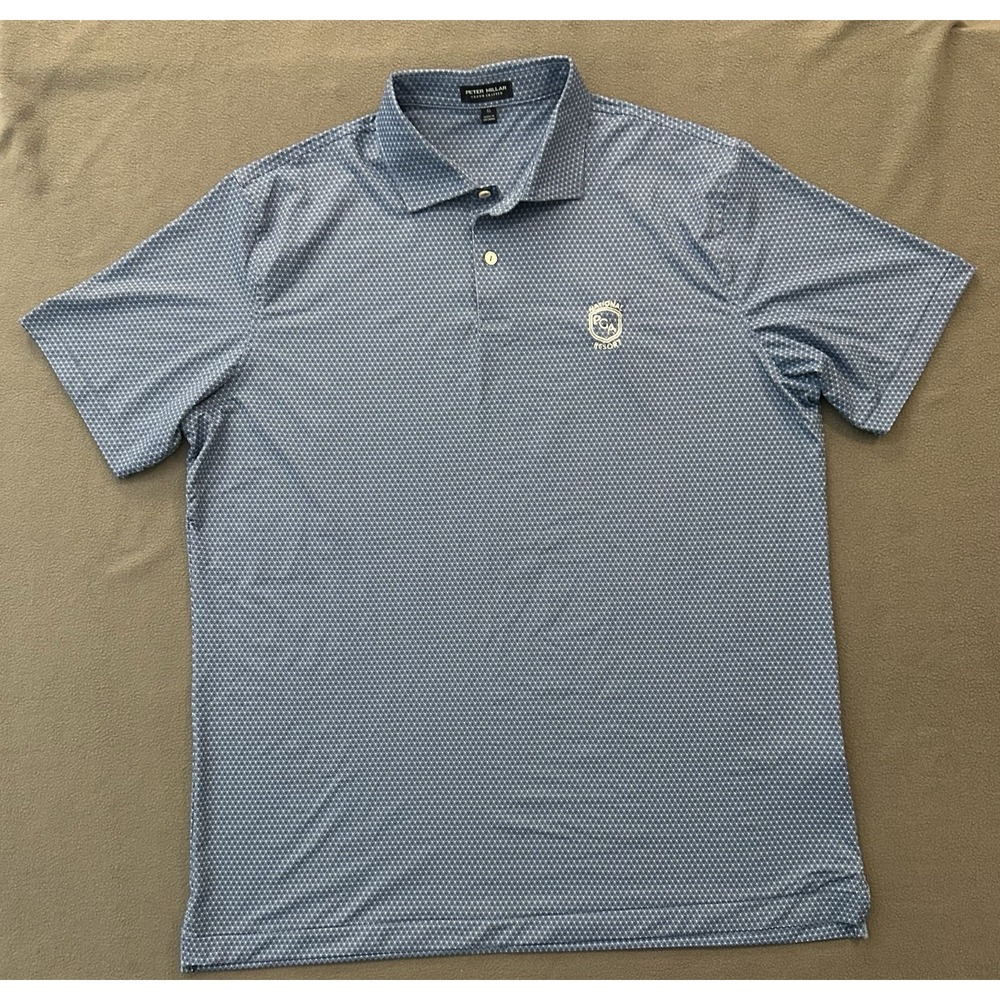 Peter Millar Crown Crafted Geometric Polo Shirt Men's XL National PGA Resort